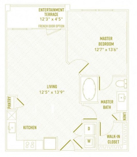 TBS A1floor plan at Reveal at Bayside, Rowlett, TX, 75088